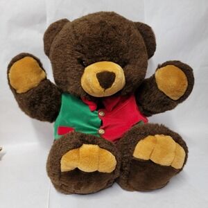 Large Vintage JC Penney Christmas Teddy Bear Plush